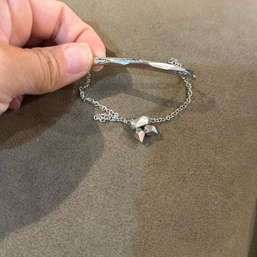 Kendra Scott adjustable satin/matte like finish silver bracelet